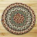 Capitol Earth Rugs Round Miniature Swatch- Buttermilk and Cranberry 46-413